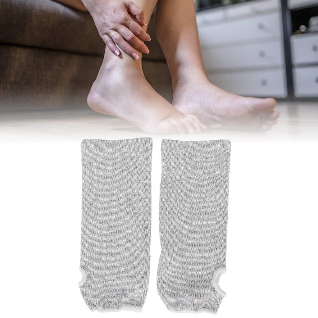 Silberfaser-Knöchelpolster, leitfähiges Knöchelpolster, Knöchelbandage für die Elektrotherapie mit TENS-Geräten (Grau)