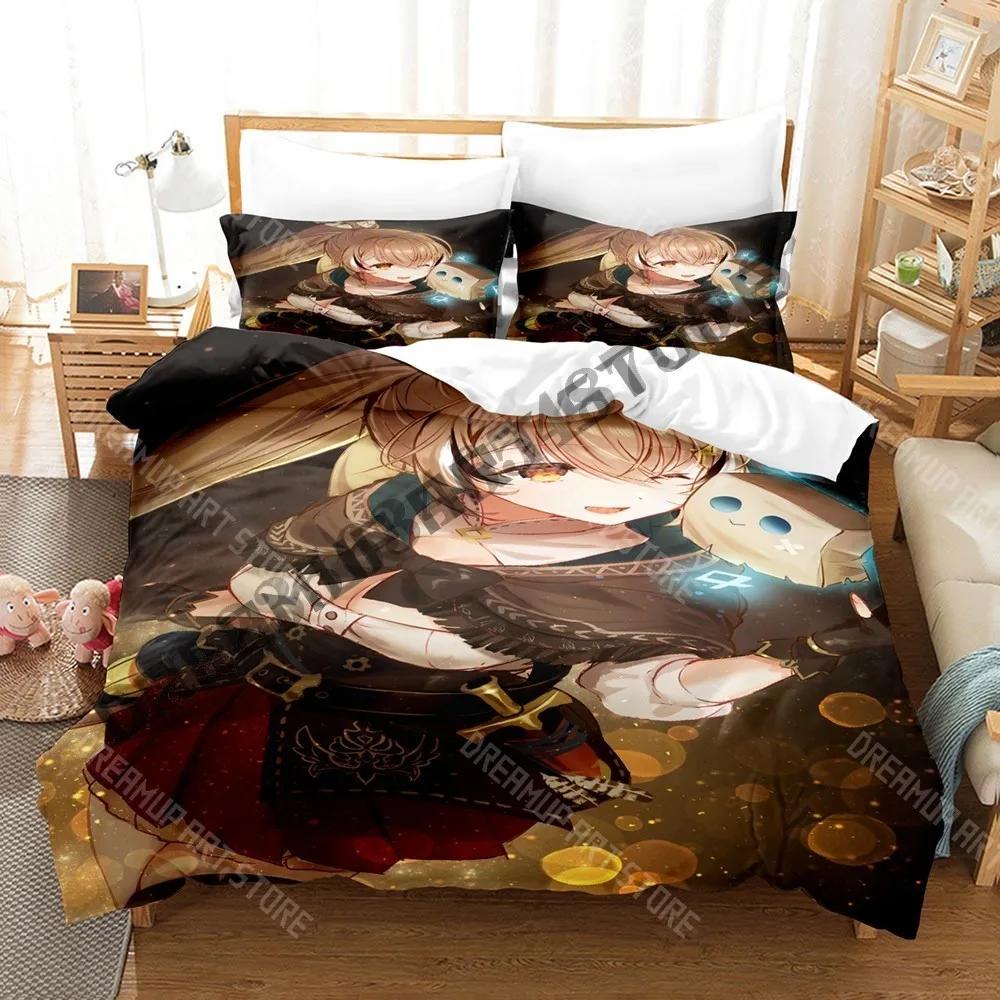 3D Print Nanashi Mumei Friend Hololive Bedding Set Single Twin Full Queen King Size Bed Set Adult Kid Bedroom Duvetcover Sets