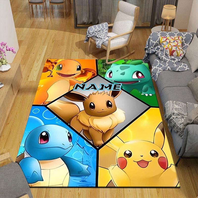 Custom 1Pc Pikachu Heartfelt Friendship Rug Office Carpet Indoor Outdoor Entrance Doormat Nonslip Soft And Comfortable Living Room D2915206