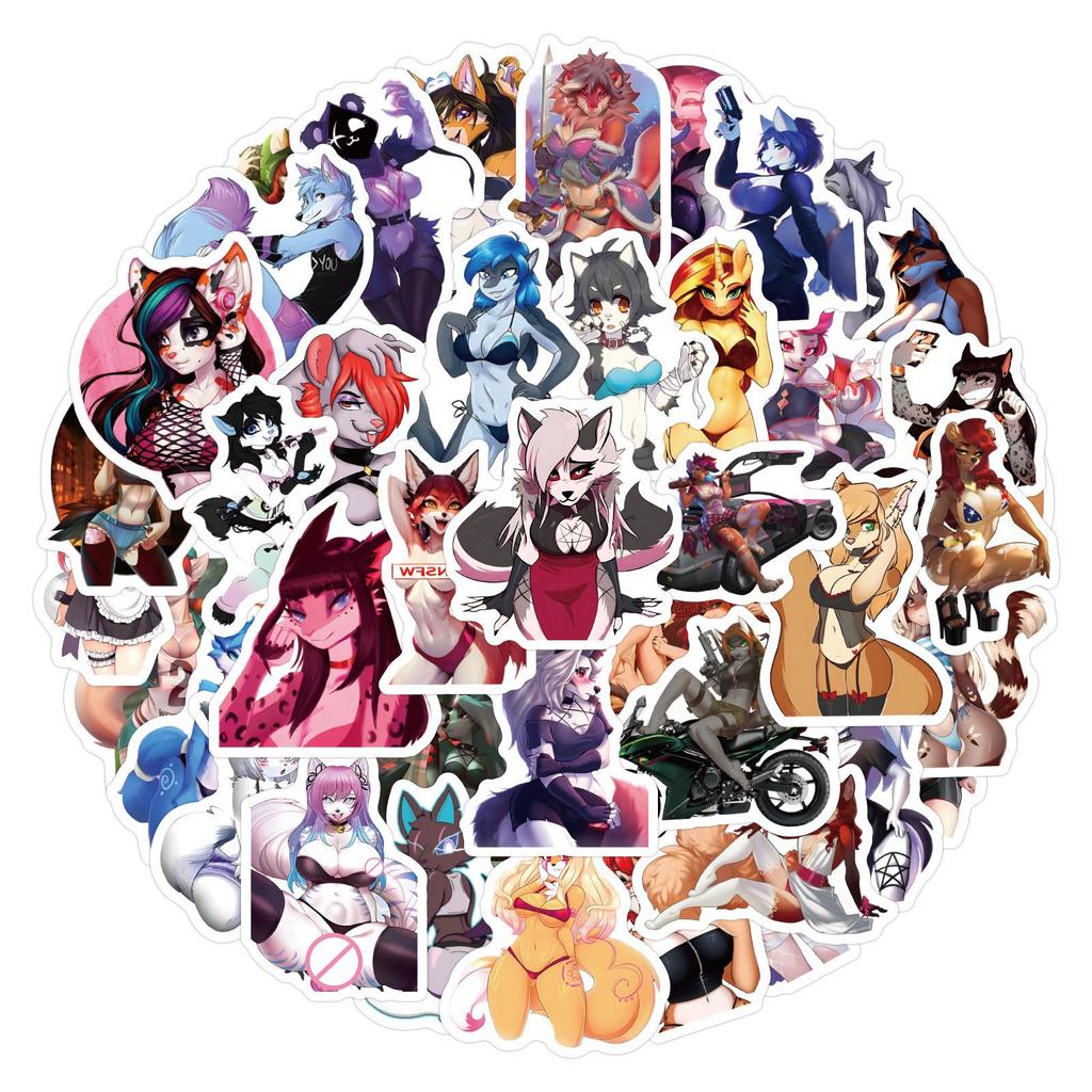 60 Fogli Adesivi Graffiti Bikini Sexy Catgirl per Decorazione Fai da Te