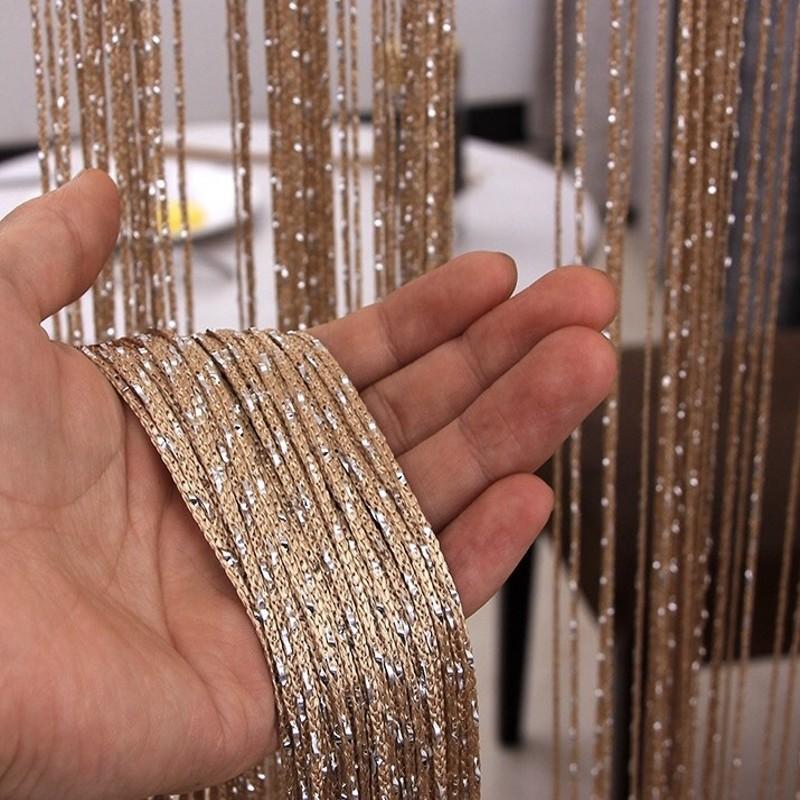 6x3m Door Divider Curtain Shiny String Curtains Window Door Divider Drape Living Room Decor Valance