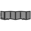 Vidaxl Foldable Dog Gate, With Door, 6 Panels, Black, 300 Cm
