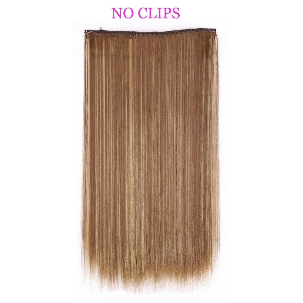 MISS WIG Extensiones de cabello sintético, sin Clips, cabello Artificial, Rubio, marrón, negro, degradado, morado, liso, pieza de cabello falso