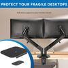 Monitor Mount Reinforcement Plate, Monitor Mount for Glass Desk, Steel Bracket Plate for Thin, Glass and Other Fragile Tabletop