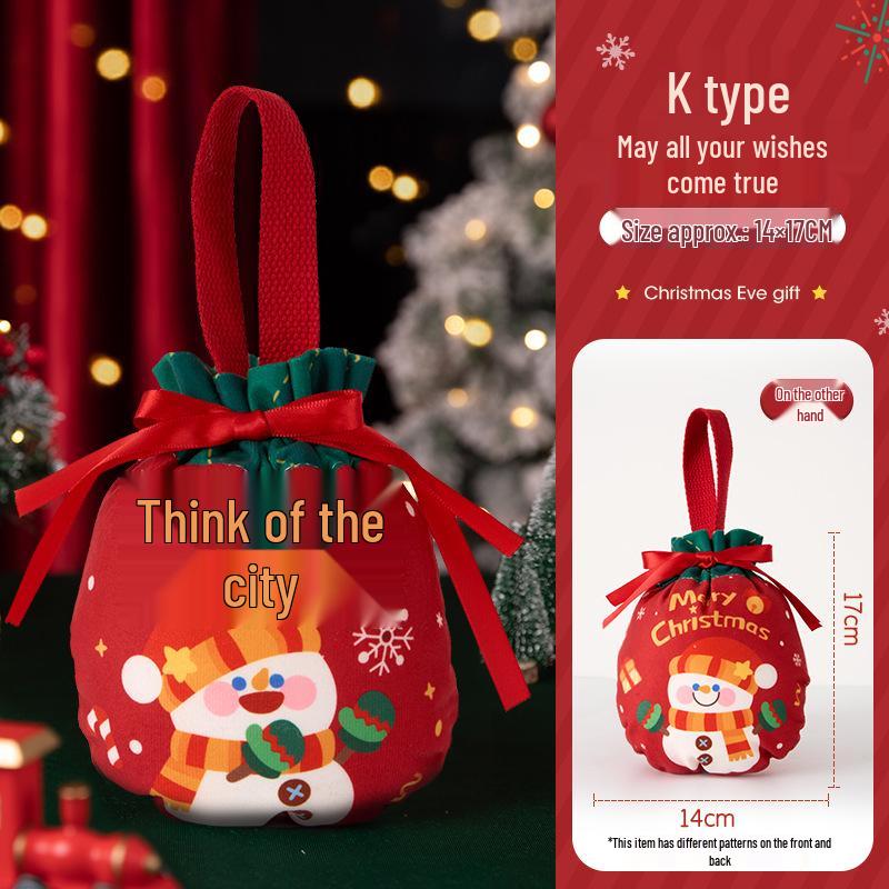 Christmas Eve Candy & Apple Gift Bag for Kids