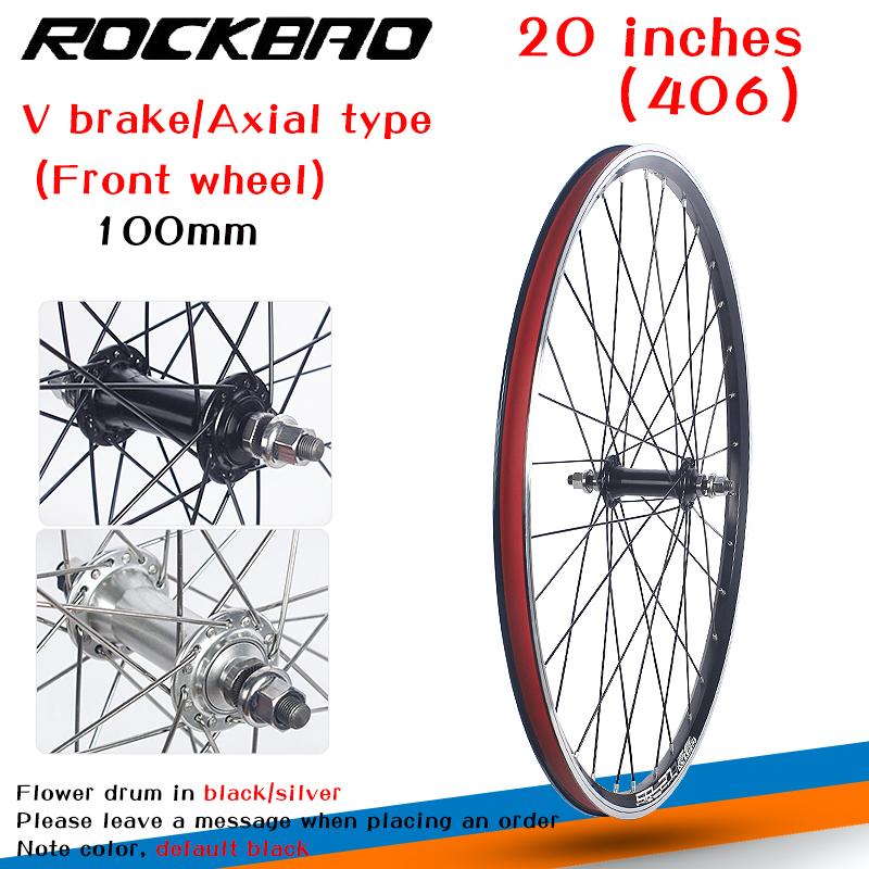 ROCKBAO Mountain Bike 20inch V brake Wheel set 406/451Rotary type Cassette 2Bearing 100X135mm 6/10S Bicycle Wheel