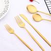 30PCS Geschirr Matte Grün Gold Bunte Edelstahl Besteck Messer Dessert Gabel Löffel Party Home Küche Geschirr Besteck Set
