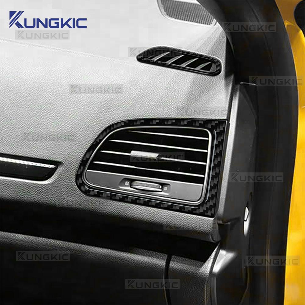 Real Soft Carbon Fiber Sticker For Renault Megane 4 2016 2017 2018 2019 2020 2025 2025 2025-2025 Car Center Console Air Outlet
