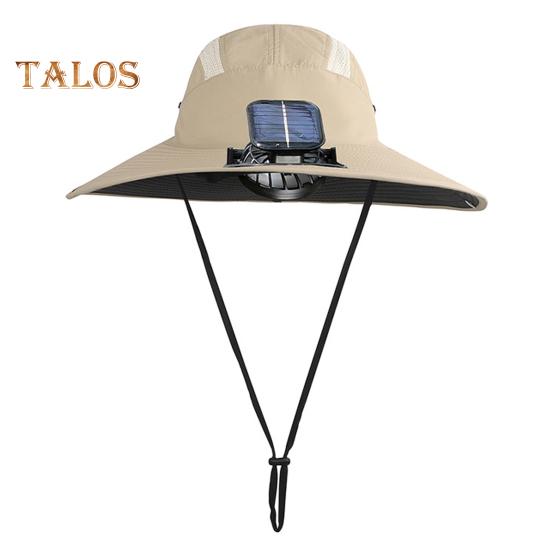 Rybářský klobouk se solárním ventilátorem, široký klobouk proti slunci, větruodolný design, rybaření, kempování, turistika, muži, ochrana proti slunci, klobouk s ventilátorem