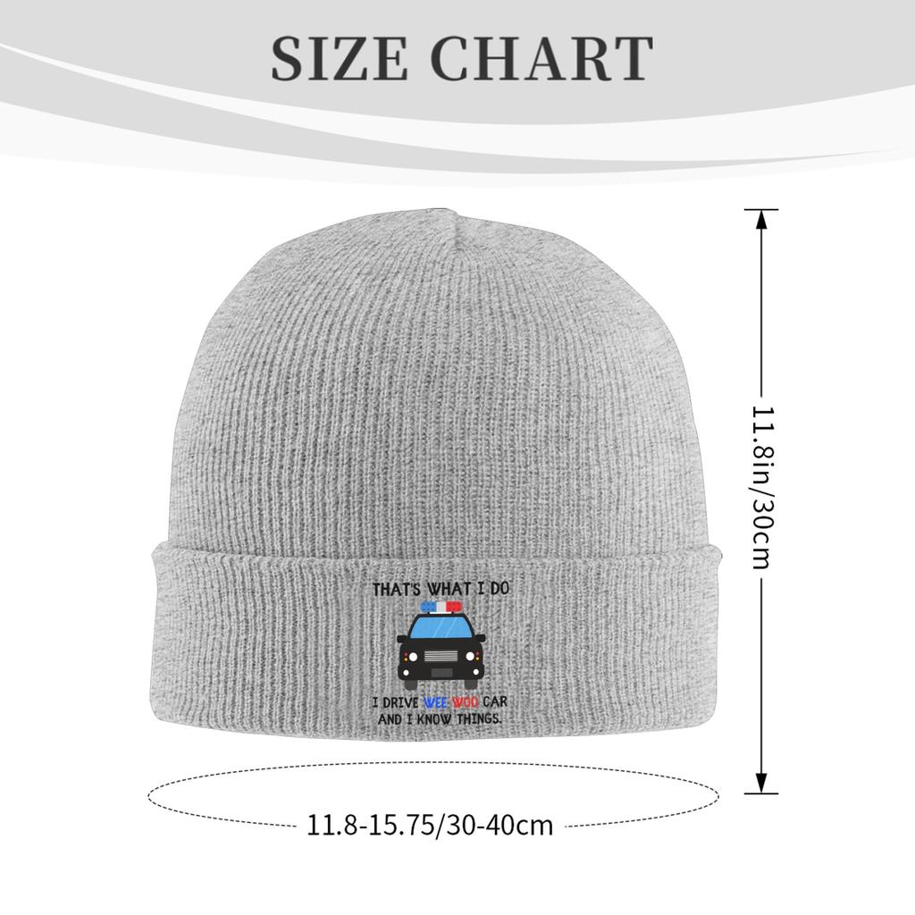 Thats what I do I drive wee woo car and i know things police Warm Knitted Cap Winter Knit Bonnet Hat Skullies Beanies Caps