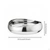 Stainless Steel Fruit Bowl Mirror Finish Tray Polished Dish for Dining Table,