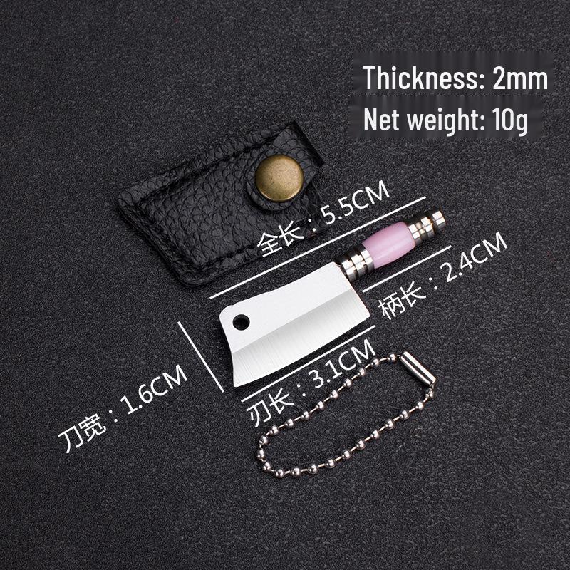 Miniature Portable Fixed Blade Knife with Colored Wood Handle for Package Opening and Unboxing