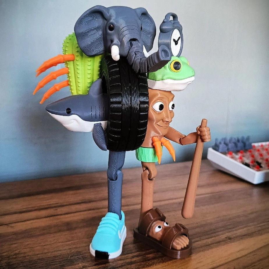 

Фигурка Дракона Слияния Шань Хай Цзин: Акула и Деревянный Человечек - Настольное Детское Игрушечное Украшение