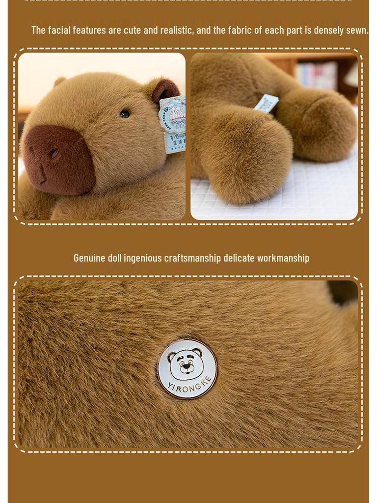 Capybara Plush Toy: Soft, Lying-Style Sleeping Pillow Doll