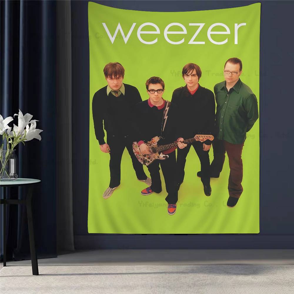 Weezer Music Band DIY Wall Tapestry Hanging Tarot Hippie Wall Rugs Dorm INS Home Decor