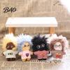 Doll Keyring Pendant, Mini Size Portable Keychain Soft Velvet Fabric Fried Hair Glasses Doll, Durable Accessory for Bags Keys Backpacks Small Hanging