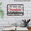 2D Flat German Sign "Wir Haben Eine Freundliche Selfservice" with Musical Notes, Size 8inch X 12inch, Perfect for Home Decor, Clubs and Outdoor