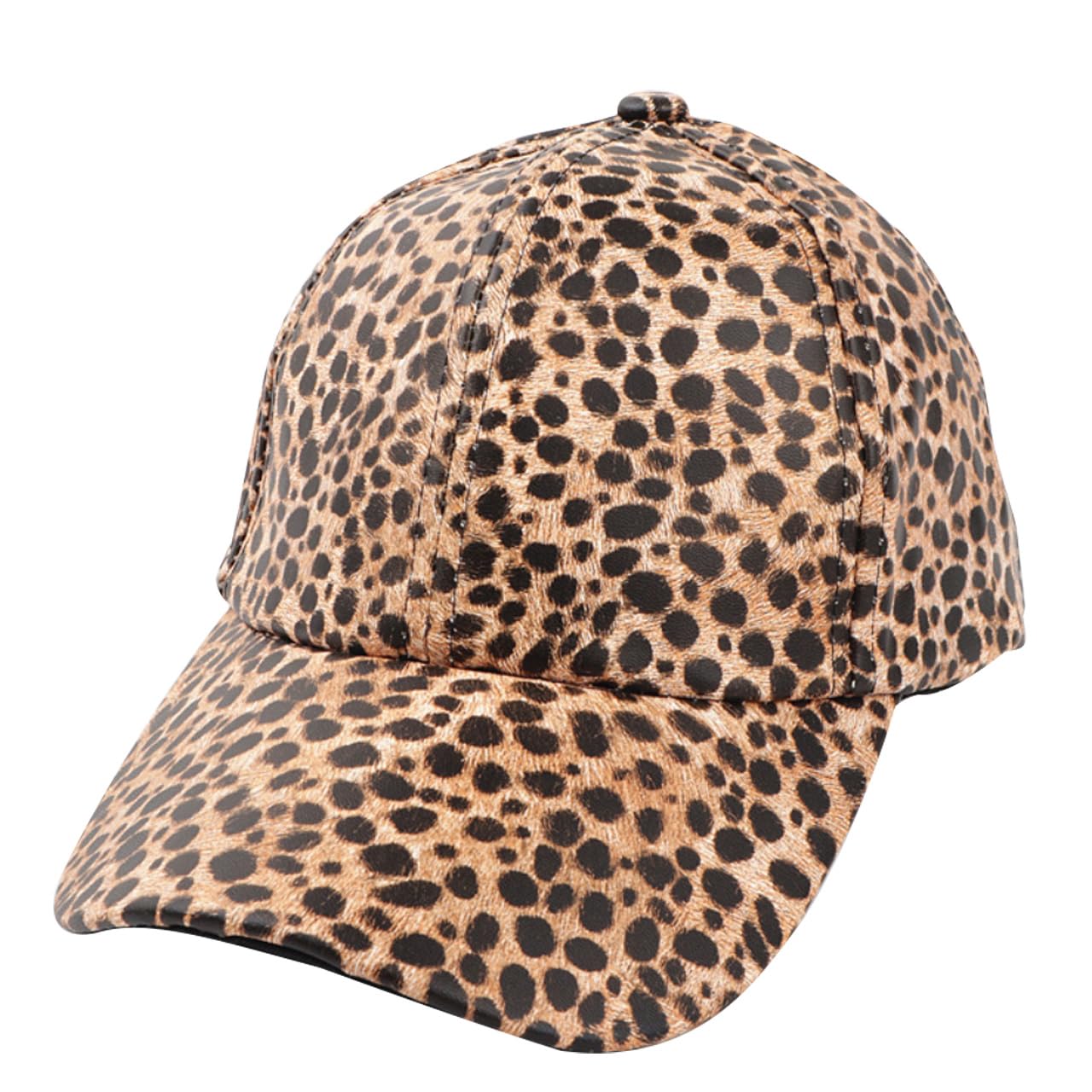 

Hat Cap Cool Leopard Print Casual Animal Gal Men Women CZ535 [White Fang] (Brown)
