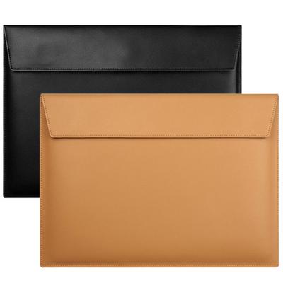Estuche ultrafino con bolsa de almacenamiento para computadora portátil de cuero sintético de 13/15 pulgadas para MacBook Air Pro