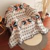 Aztec Blanket Oversized Boho Throw Blanket with Fringe Southwestern Geometric Tapestry Vintage Woven Throw Blankets Double-S