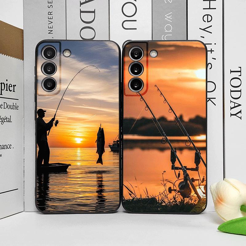 Angelrute bei Sonnenuntergang Motiv Handyhülle für Honor Huawei 200 Lite 100 400 PRO 80 90 X9 Magic 7 6 Lite 5 Pro Weiche Hülle