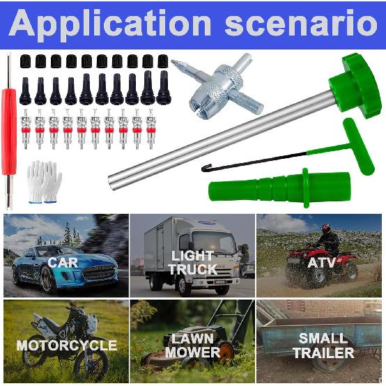Richcat 51025 Quick Tire Valve Change Tool For Cars,Tire Valve Stem Core Quickly Replacement Tool Kit,Perfect Tool For Replacing Leaky Valves In
