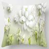 Square Pillow Case, D Printing Flower, Elegant and Fresh, Home Decoration, Living Room Sofa Cushion Cover, Pillow Case