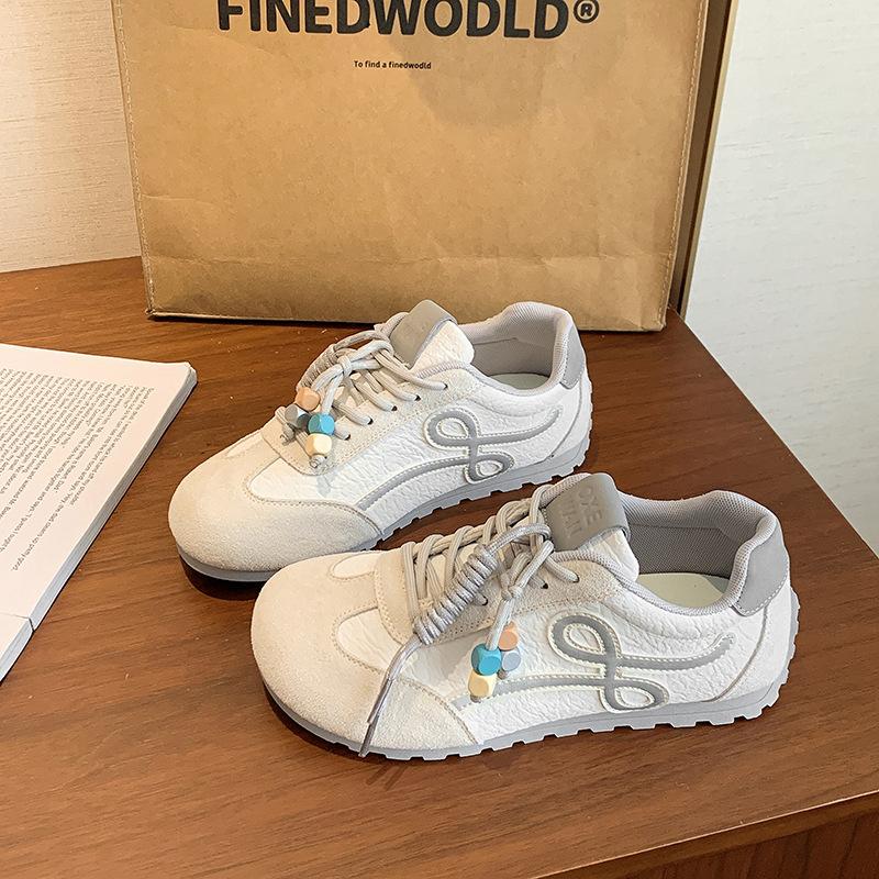 

Внутреннее увеличение высоты ретро уродливые милые большая голова кожаные немецкие тренировочные туфли женские 2025 новая повседневная обувь бахрома пряжка спортивные туфли Форрест Гамп 35 серый