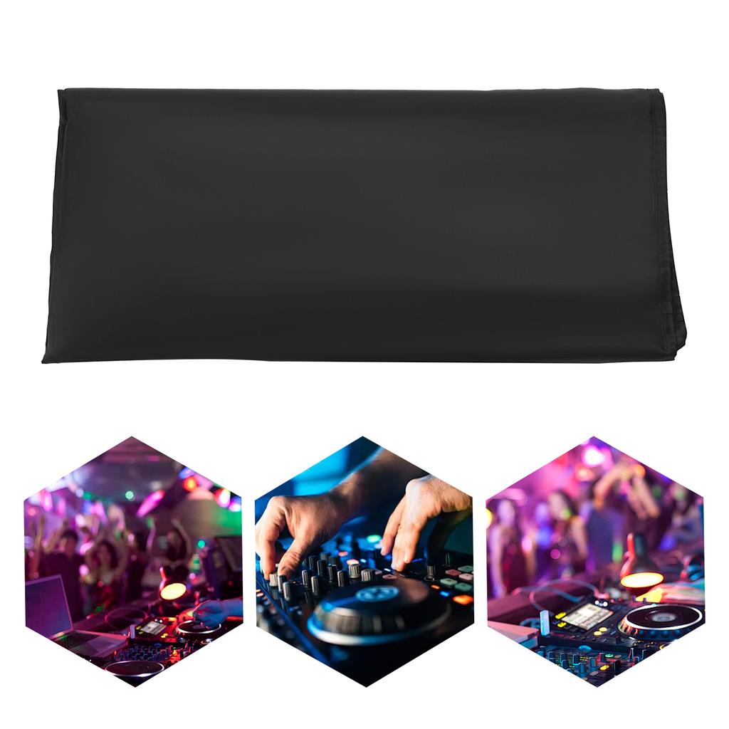 Професійні накидки для DJ-стійки - 47,6x45,3x23,6 дюймів Портативна DJ-будка Фасад - Чорна Оксфордська Тканина Покриття для Заходів на Вечірки