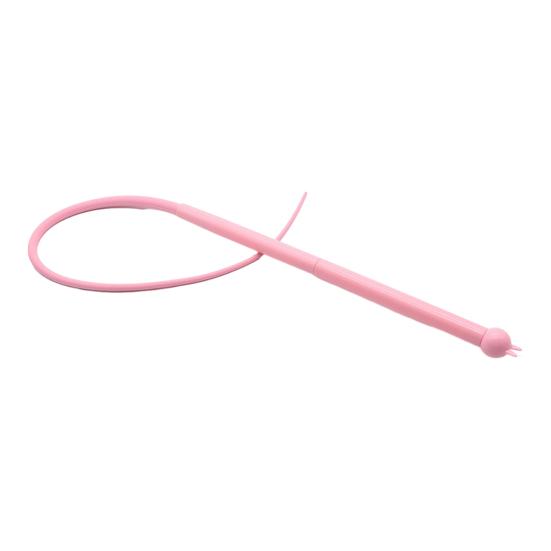 Cat Teaser Wand Flexible Silicone Mouse Tail Safe Chew Toy Cat Teaser Relieves розовый