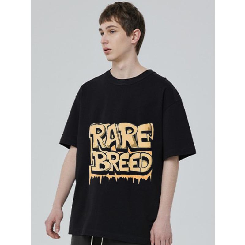 Rare Breed Graphic T-Shirt Black Bold Text Print Streetwear Fashion Casual Wear