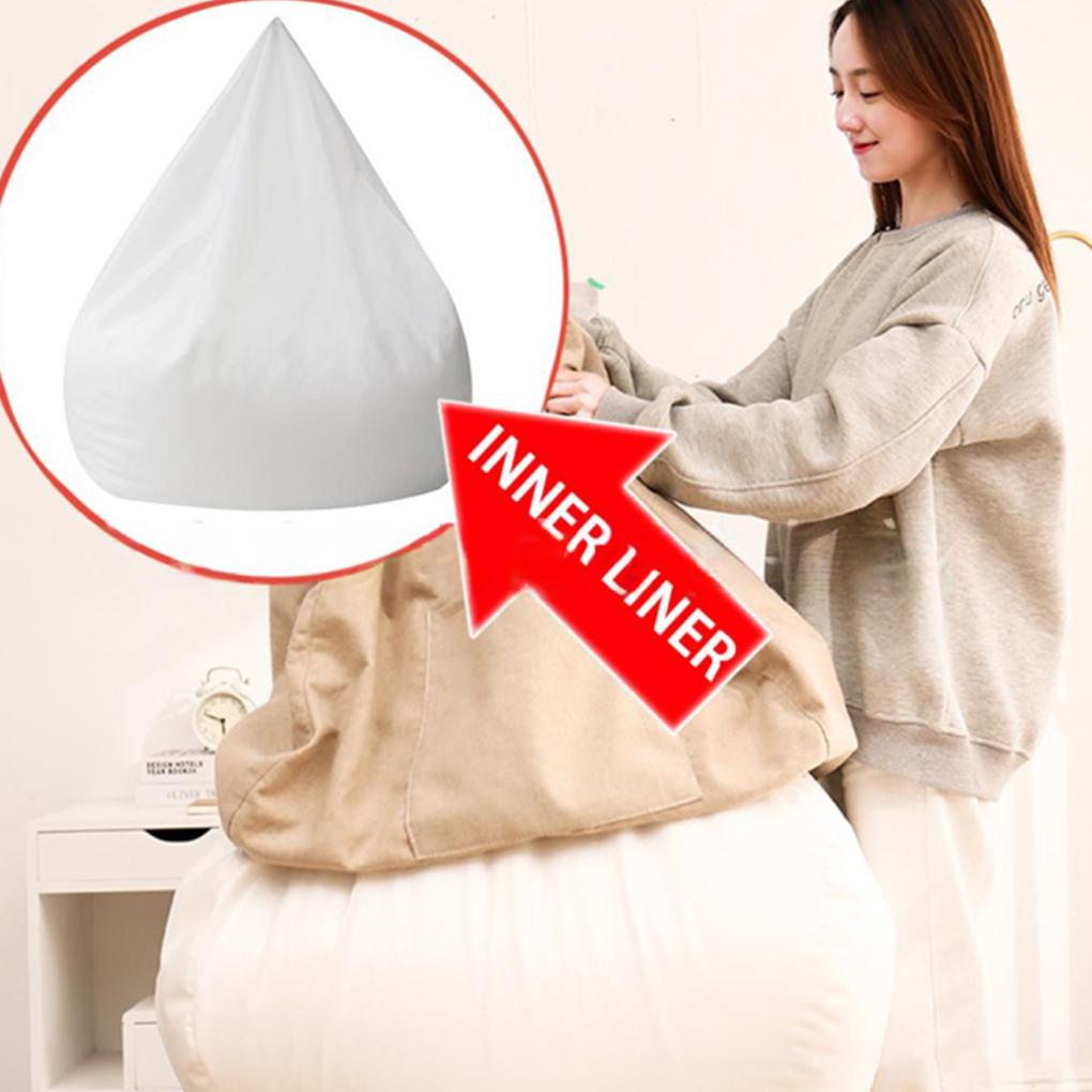 Bean Bag Chair Cover Living Room Hotel Sofa Liner Reusable Beanbag Household Solid Color Decorative Dust-proof Slipcover