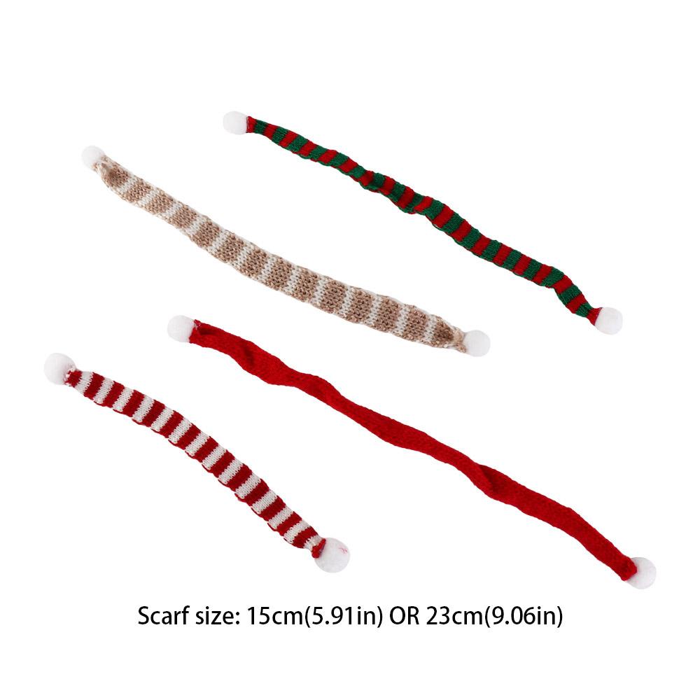 Neck Scarf Christmas Doll Scarf Soft Mini Xmas Dolls Hat Cute 1:12 Doll Clothes Photographic Prop