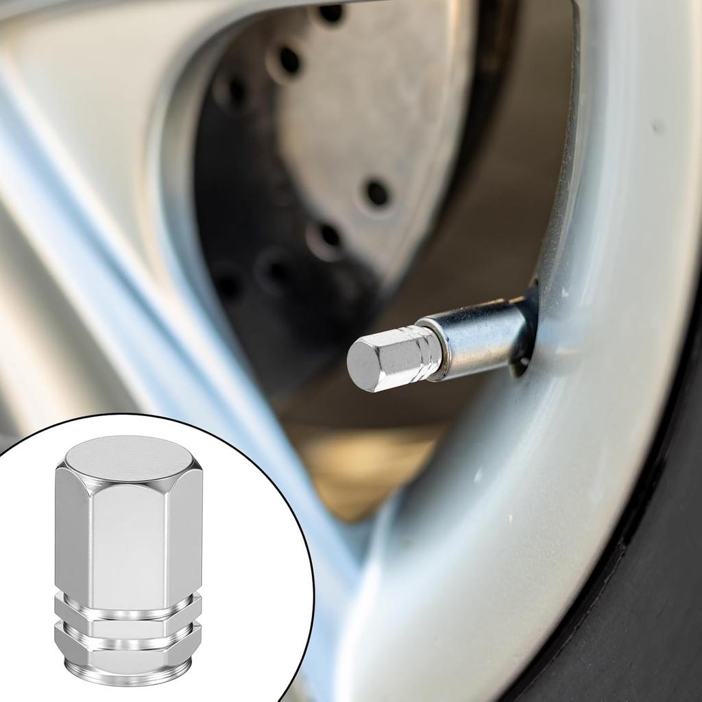 Bewudy 12 PCS Tire Valve Caps, Car Tire Valve Stem Cap, Universal Car Wheel Tires Covers Chrome Valve Stem Caps for Cars, SUV, Truck, Motorcycle,