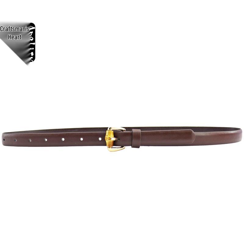 Women's Vintage Genuine Leather Belt - Versatile Waist Chain for Jeans & Casual Wear