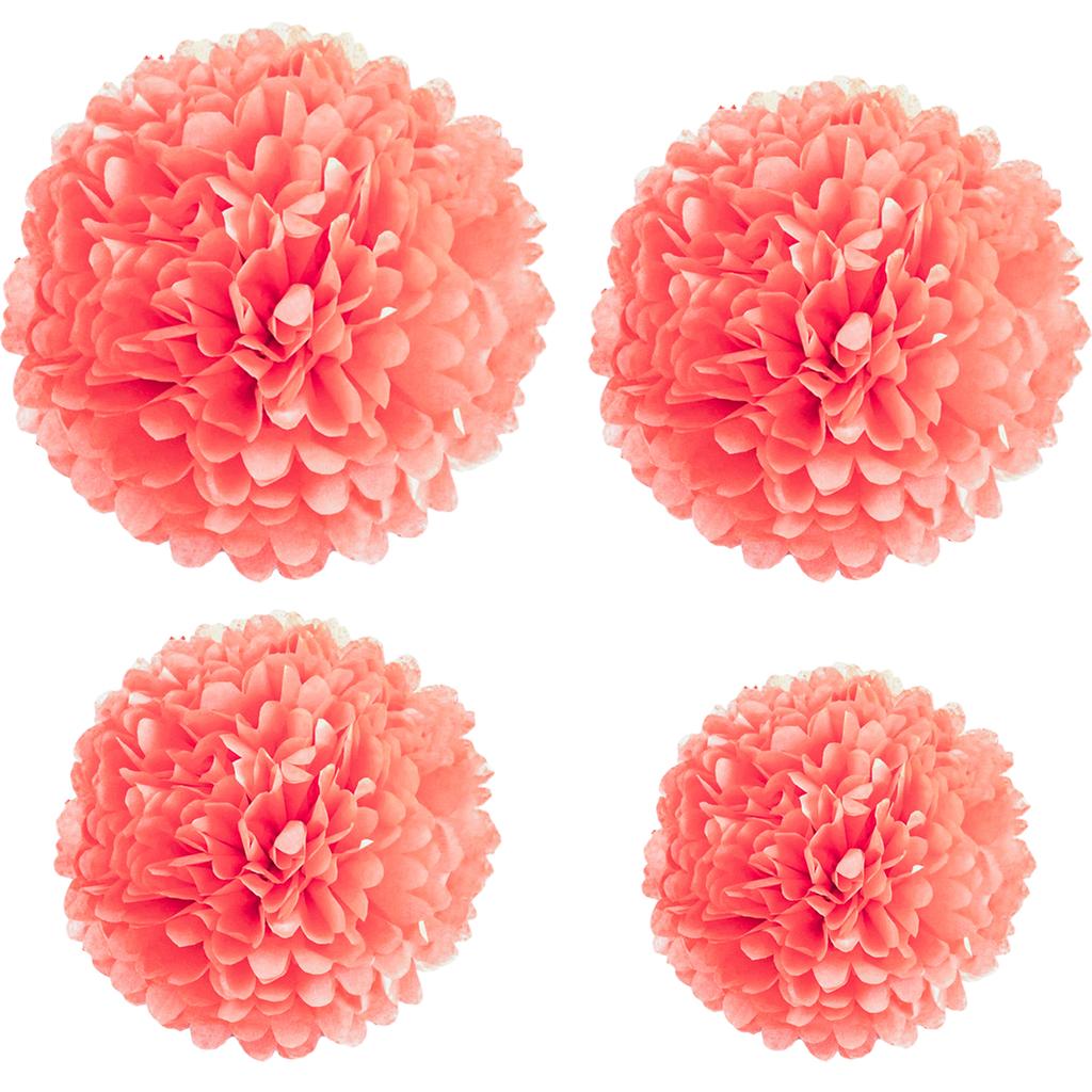 1pcs Set 7.8inch Red Paper For Birthday Party Flower Balls Paper Pom Pom Paper Paper Flowers Decorations Hanging Flowers