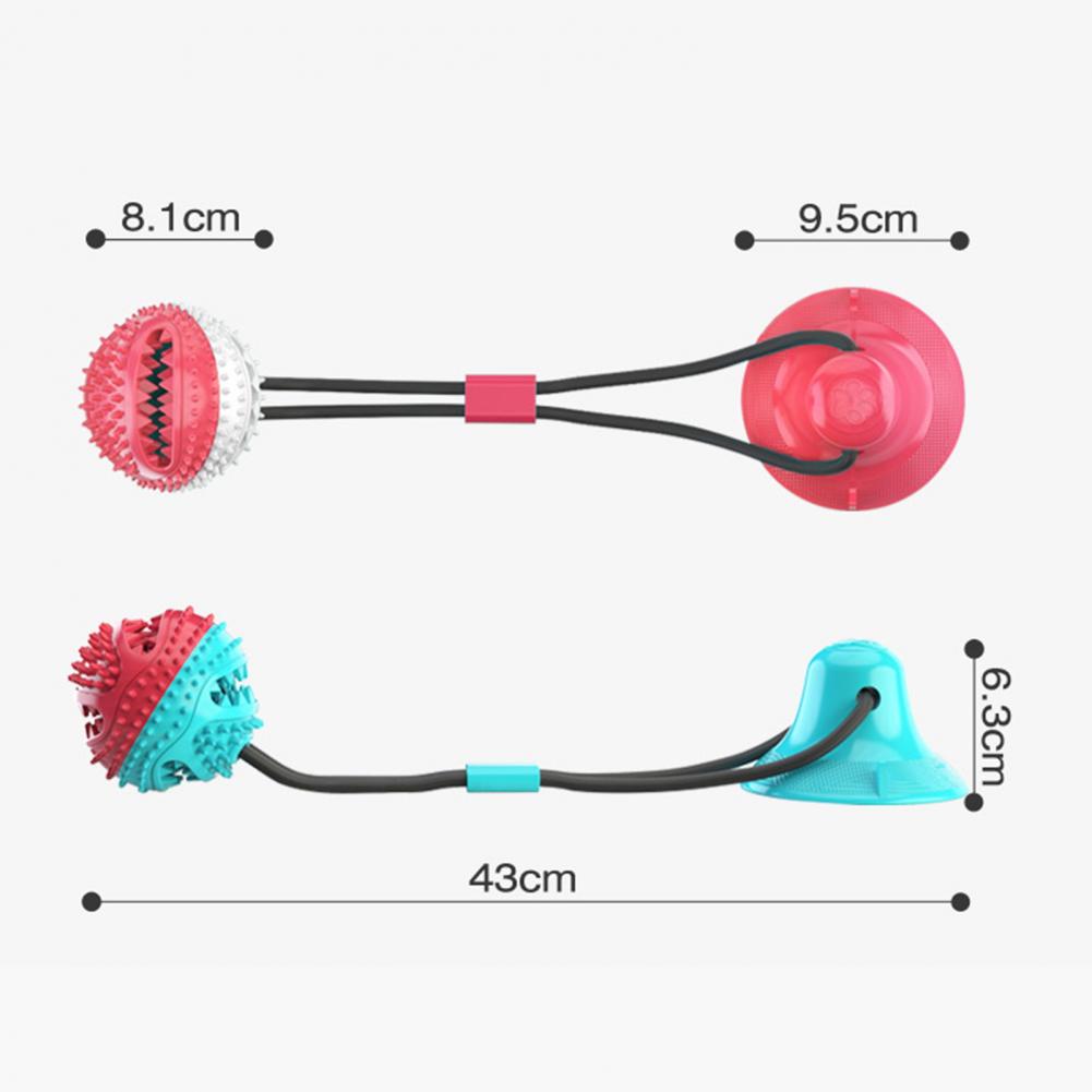 Dog Chew Toys for Aggressive Chewers Interactive Dog Suction Cup Toy Teething Rope Toy Dog Puzzle Treat Food Dispensing Ball Toy