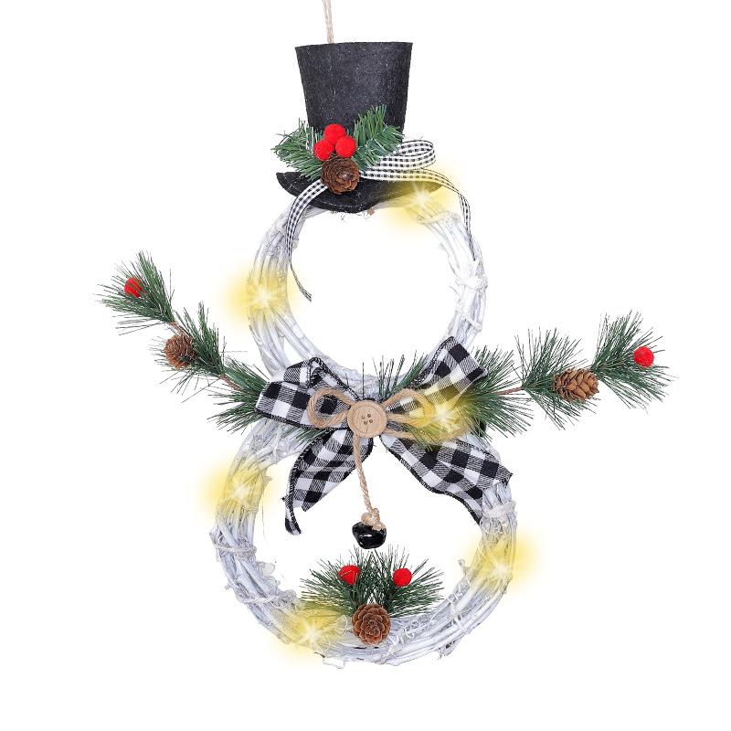 Ghirlanda di Vite di Natale a LED: Ciondolo da appendere alla porta con luci a filo per decorazione festiva della casa