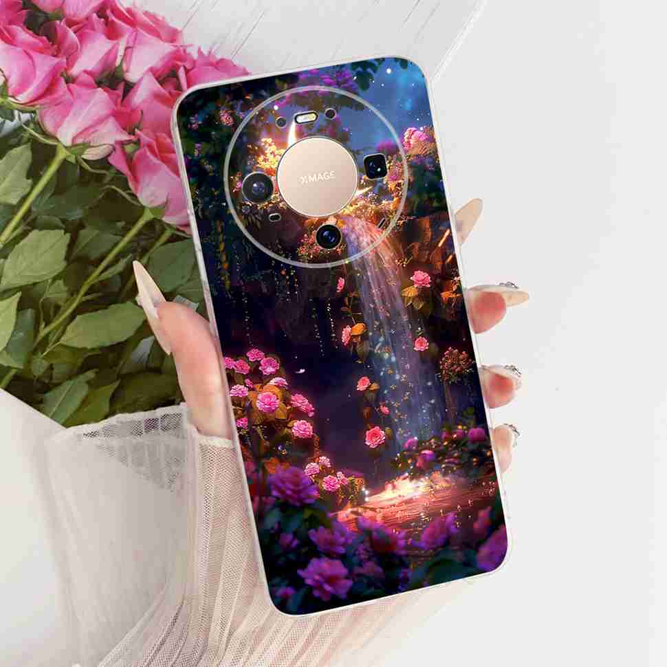 For Huawei Mate 80 5G 2025 Case VYG-AL00 Soft Silicone Sweet Heart Painted Cover Case For Huawei Mate80 Mate 80 TPU Fundas