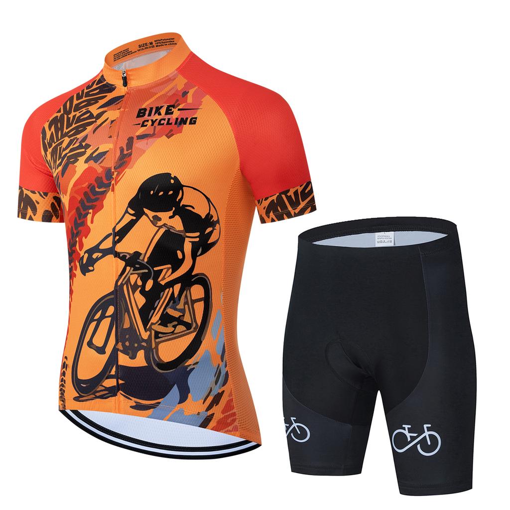 2026 New Men Summer Short Sleeve Set Breathable Racing Sport MTB Bicycle Clothes Outdoor Bike Uniform  2026 Breathable Cycling Suit Set