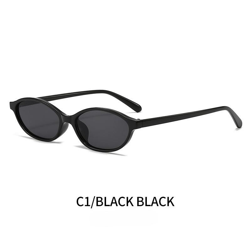 Ladies Vintage Oval Sunglasses New Small Exquisite Fashion Personalized Eyewear Women Daily Trendy Sun Glasses Fashion Accessory