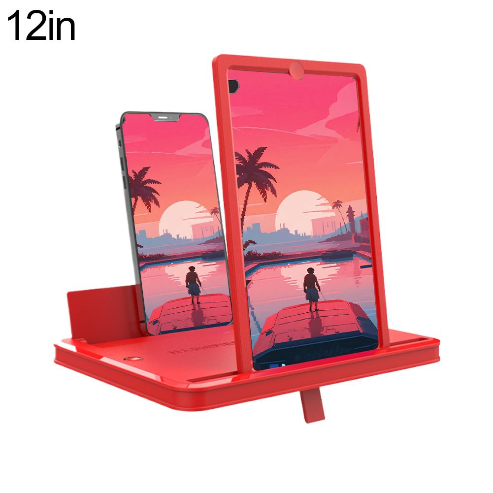 10/12/14 Inch Mobile Phone Screen Amplifier 3D Magnifying Glass Stand Magnifier HD Video Amplifier Phone Stand Bracket