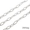 Chaîne Cœur en Acier Inoxydable de 0,5/1 Mètre Chaîne Cubaine Chaîne Punk de Base pour la Fabrication de Colliers Bracelets Bijoux Accessoires