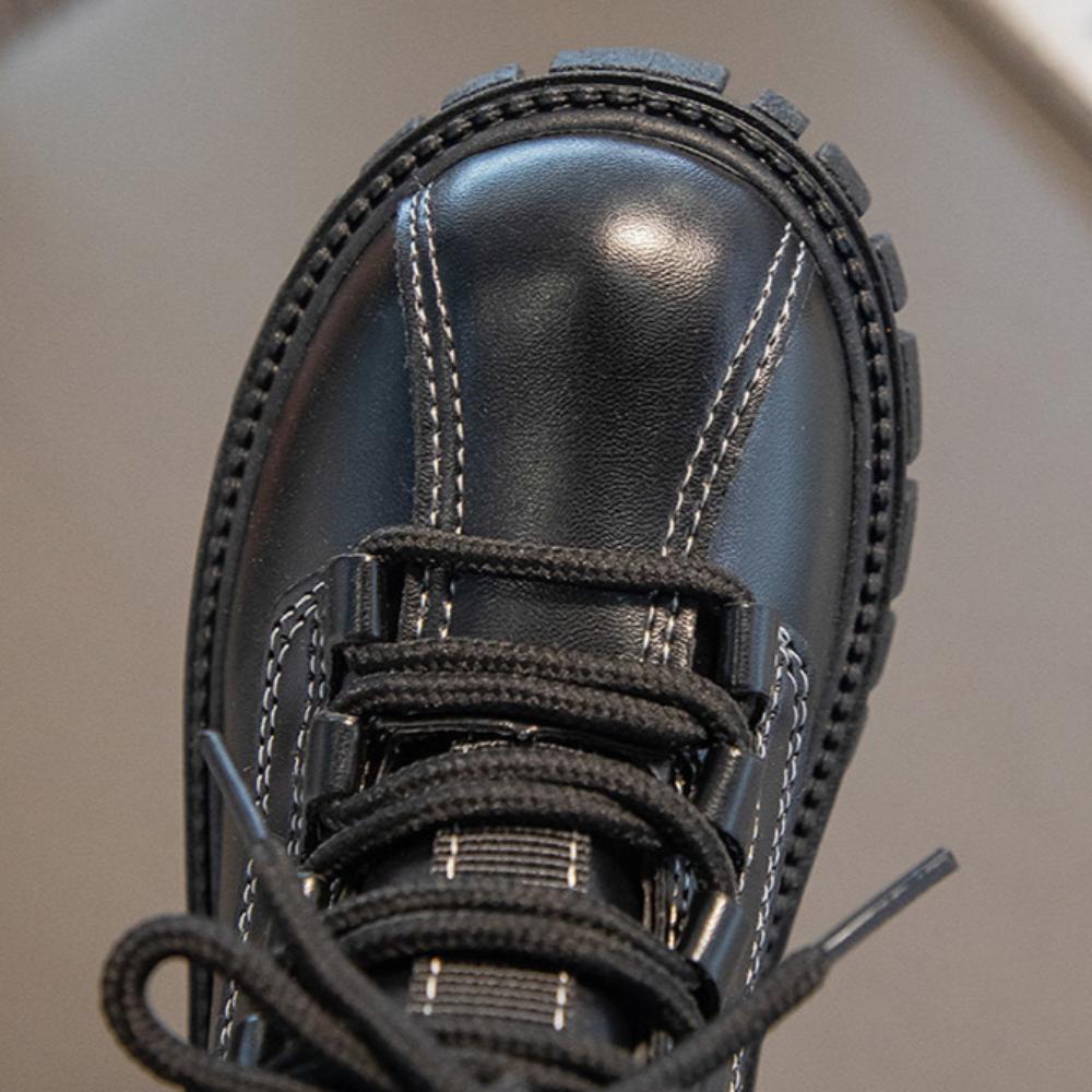 Buty dziecięce Dziewczęce buty na miękkiej podeszwie Krótkie buty Chłopięce skórzane buty Brytyjska moda Pojedyncze buty