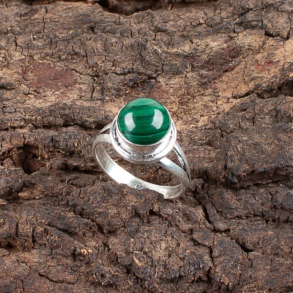 Natural Malachite Gemstone 925 Sterling Silver Jewelry Handcrafted Unisex Ring RR-11-27