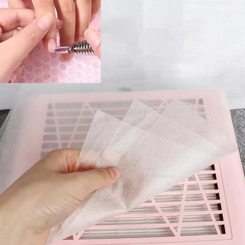 100pcs Non Woven Fabric Nail Vacuum Cleaner Filter Paper Filter Dust Collector Replace Nail Vacuuming Ultrathin Filter White