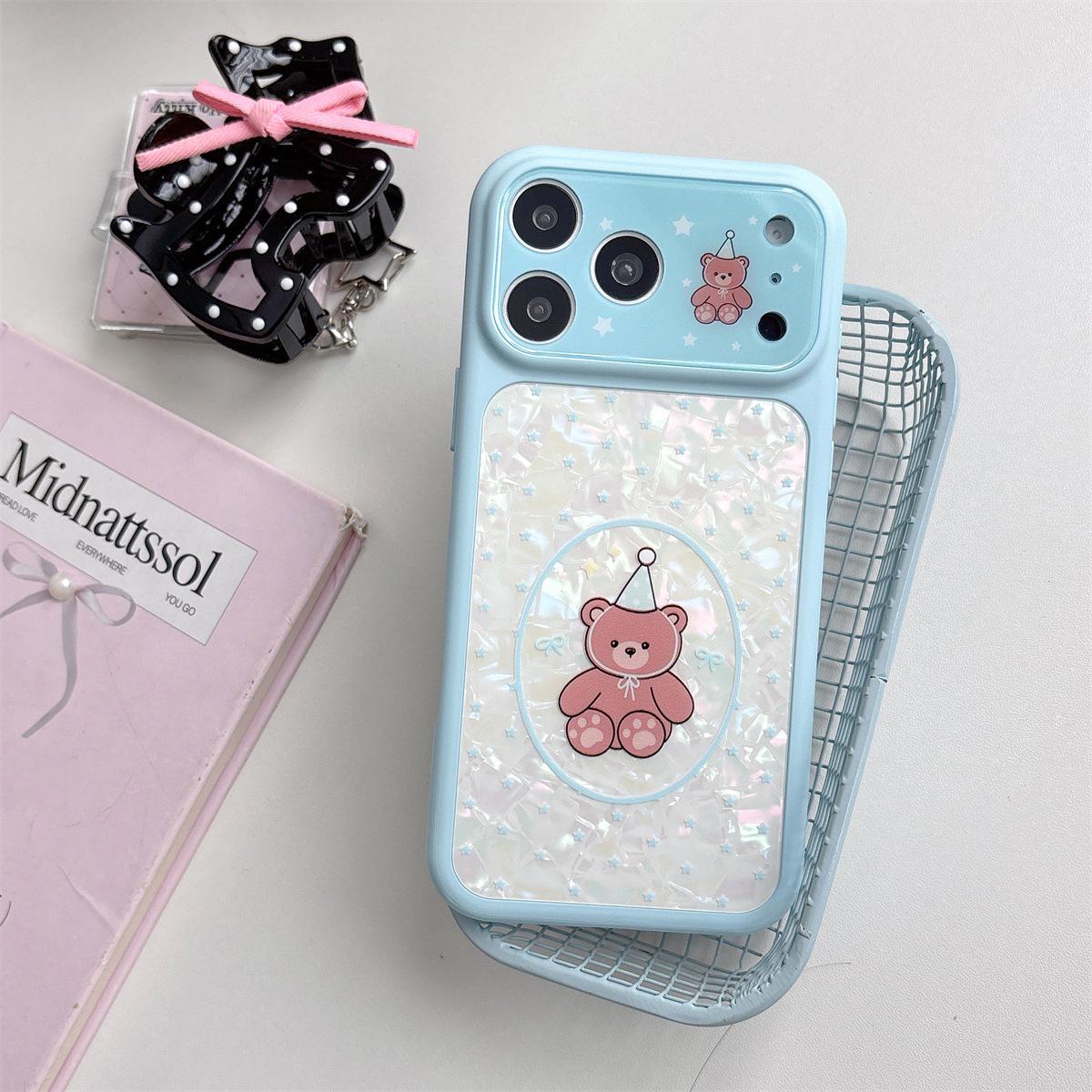 Bear Pattern Anti-Drop iPhone 15/17/16 Pro Max Case iPhone 17 Pro Max
