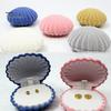 Cute Shell Velvet Gift Box Ring Pendant Jewelry Earrings Storage Display Case