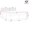 Box Spring Bed with Mattress Dark Brown 180 X 200 Cm Fabric