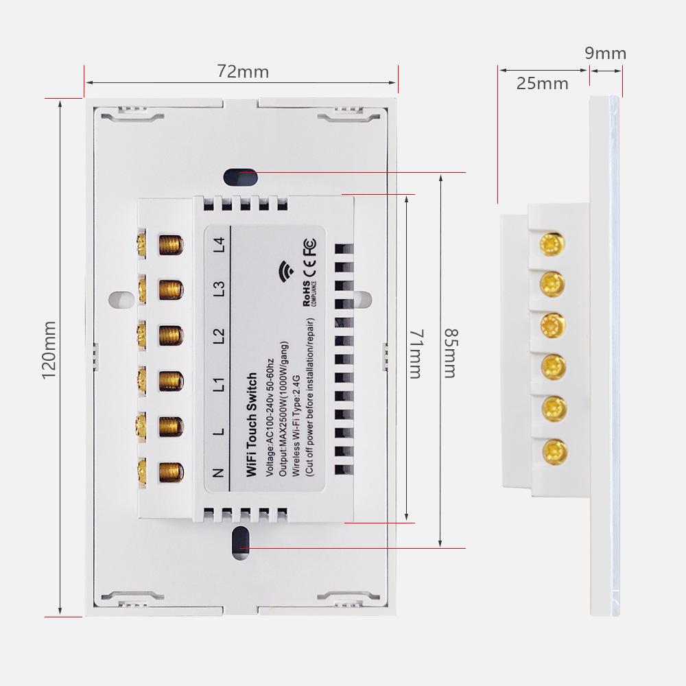 Smart Touch Switch with Alexa, HomeKit & Google Support - US Standard, Multi-Platform Voice Control